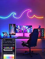 Светодиодная неоновая влагозащищенная лента Hannitify USB 3м, IP65, 60 LED/m, RGBIC, Wi-Fi (готовый комплект)
